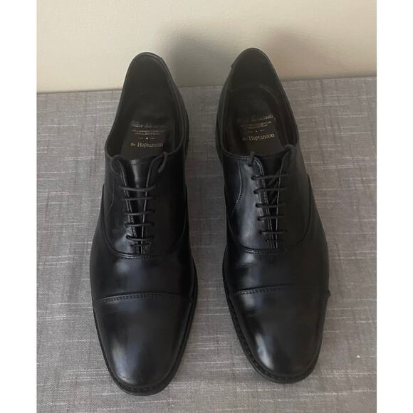 Allen Edmonds The Hopkinson Mens Size 11.5 Black Leather Cap Toe Oxford Shoes - Picture 5 of 14